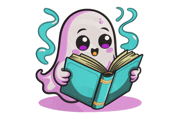 Charming Ghost Reading Book for Halloween