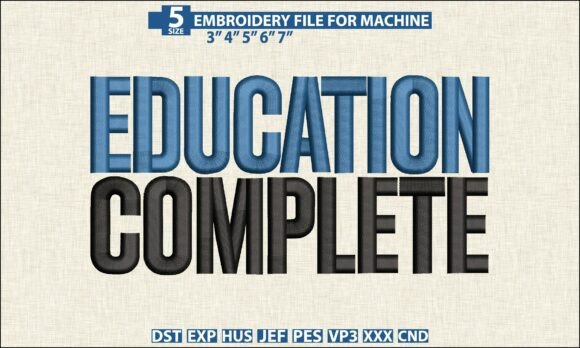Evaluating Education Complete Embroidery for Etsy