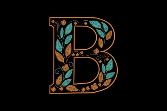 Floral Alphabet Letter B: A Charming Touch for Merch