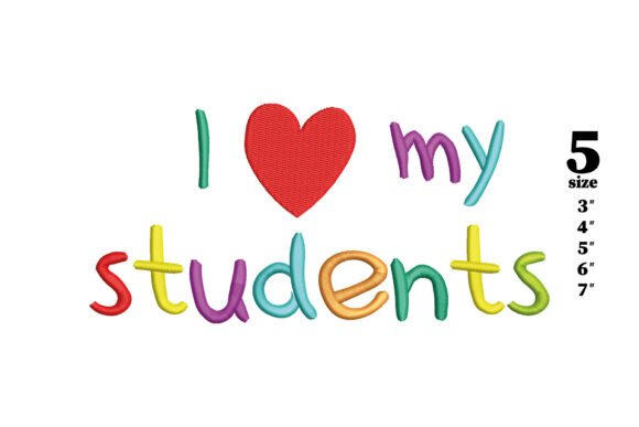 Review: I Love My Student Embroidery Design