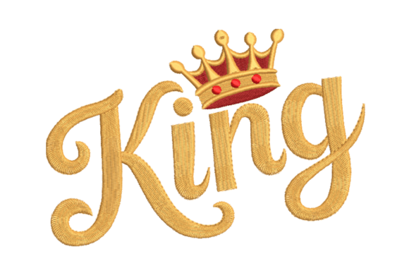 Royally Embroidered: King Crown Name Design