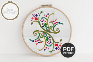 Swirls Modern Cross Stitch: A Festive Embroidery Choice